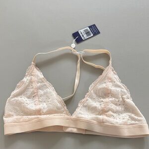 ✨NWT✨ Pepper Cream Tan White Lace Bralette Size XL